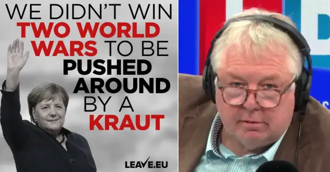 Nick Ferrari was furious about the Leave.EU poster