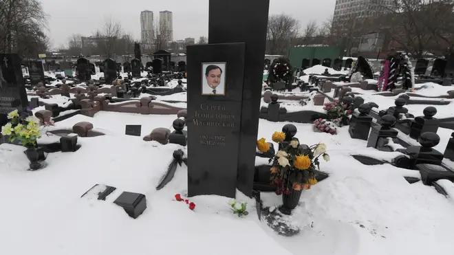 The gravestone of Sergei Magnitsky