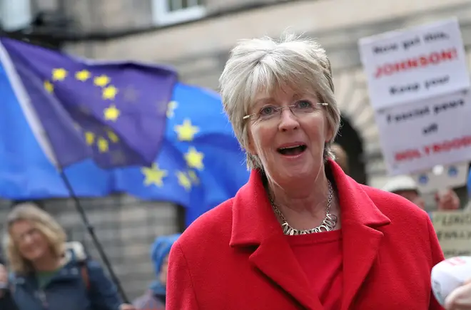 Solicitor Elaine Motion speaks to the media after a Brexit court hearing at the Court of Session in Edinburgh.