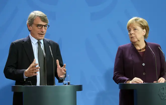 David Sassoli and Chancellor Angela Merkel made a joint statement yesterday