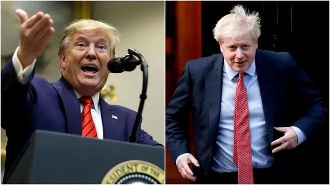 Mr Trump spoke with Boris Johnson