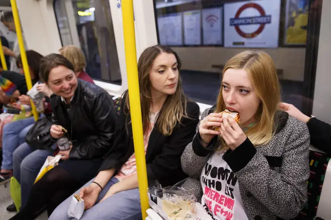 Dame Sally Davies is calling for a ban on eating on public transport