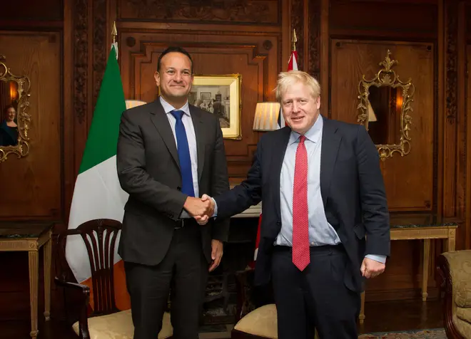 Leo Varadkar with Prime Minister Boris Johnson