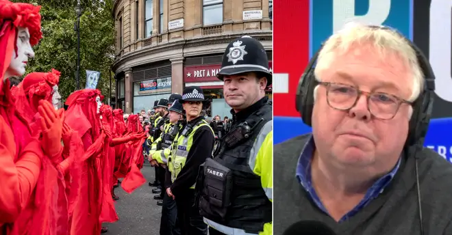 Nick Ferrari rowed with an Extinction Rebellion protester
