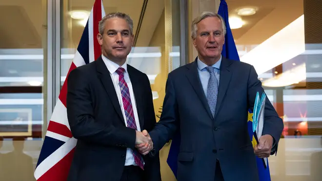 Brexit Secretary Stephen Barclay (left) is meeting Michel Barnier on Friday