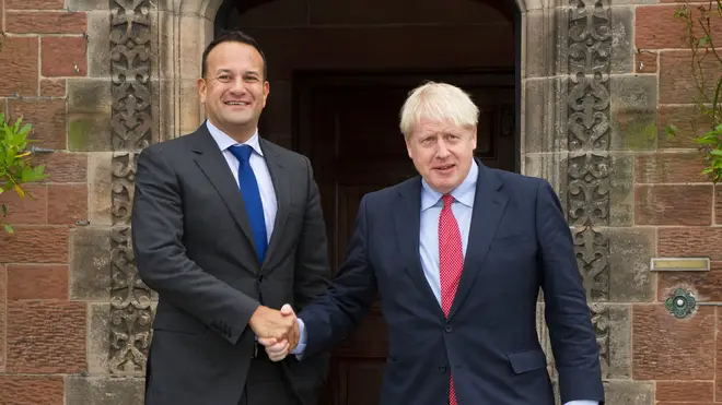 Boris Johnson (right) met Leo Varadkar on Thursday