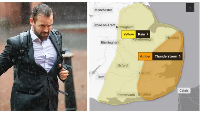 The Met Office has issued an Amber weather alert for much of south east England