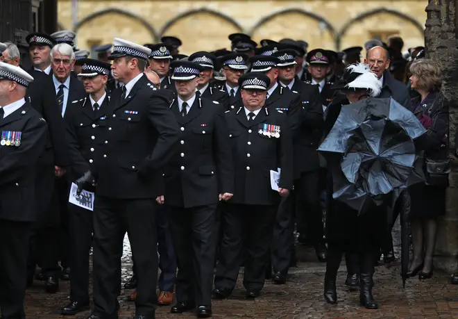 Thames Valley police officers attended the funeral
