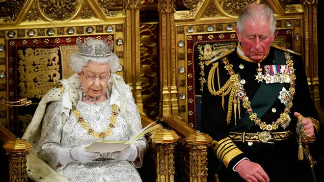 The Queen and Prince Charles attend parliament