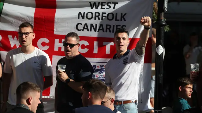 England fans arrive in Bulgaria ahead of tonight's clash