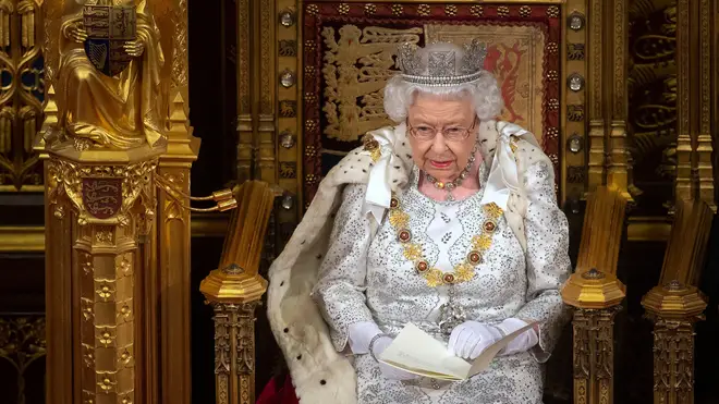 Queen Elizabeth II delivers the Queen's Speech during the State Opening of Parliament