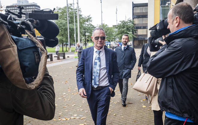 Paul Gascoigne arrives at Teesside Crown Court in Middlesbrough