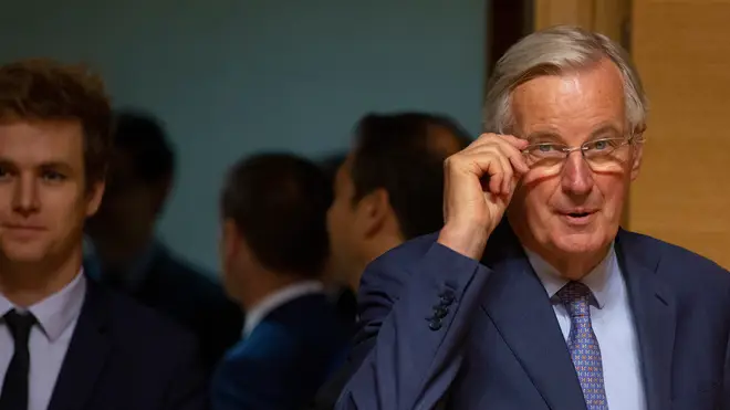 Michel Barnier arrives for a meeting of EU General Affairs ministers on Tuesday