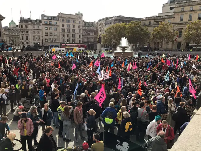 Extinction Rebellion have said there is a "huge presence" of protestors