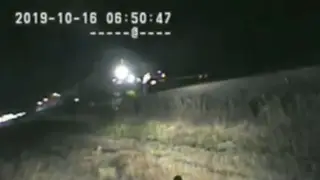 The unconscious driver was rescued from his car in Utah, US