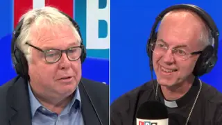 Justin Welby heard a priest was arrested in the Extinction Rebellion protests live on LBC