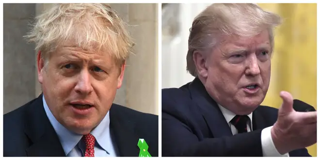 Boris Johnson has denied Donald Trump's claims