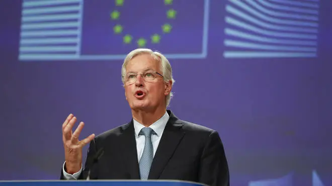 The EU's chief negotiator Michel Barnier speaking