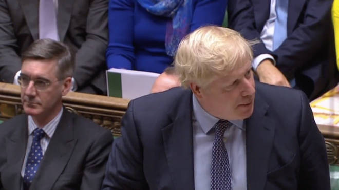 Boris Johnson after the defeat in Parliament