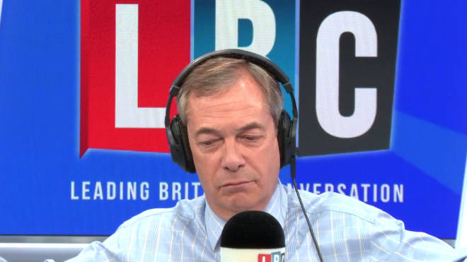 Nigel Farage Gets Into Heated Row With Remain Caller Over No-Deal Brexit