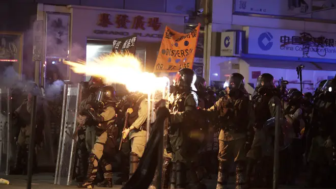 Protesters clashed with police once again on Hong Kong's streets