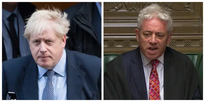 Boris Johnson (left) and Speaker John Bercow