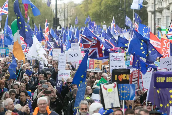 Up to a million people took to the streets to demand a second referendum on Saturday