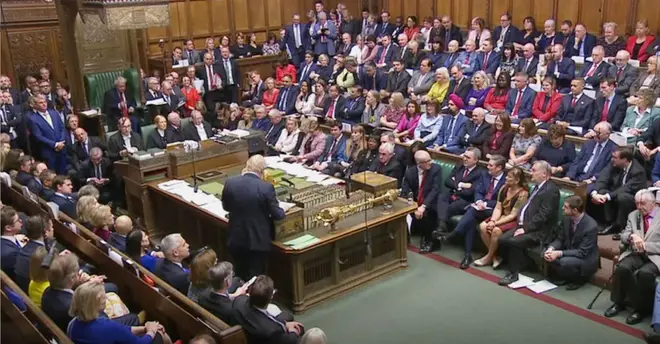 Boris Johnson speaks to the House of Commons