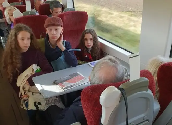 Amanda's children were forced to share two seats between three of them