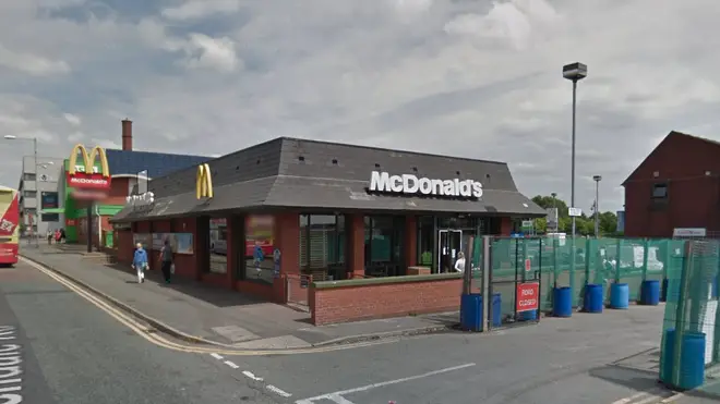 A teenage boy has been arrested after following a stabbing in McDonald's