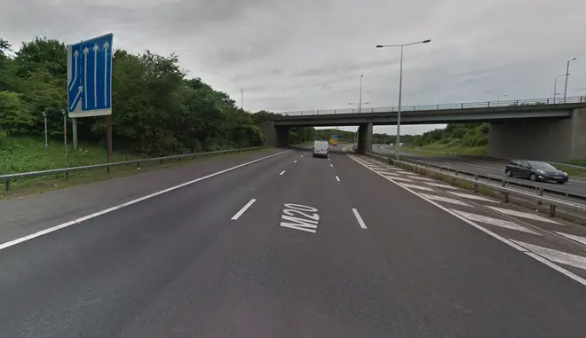 Motorists are stuck in standstill traffic on the M20 after police were called to reports of people found in the back of a lorry