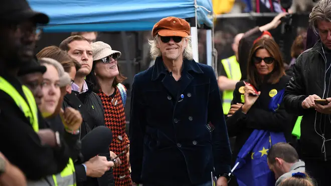 Bob Geldof attending an anti-Brexit march in London