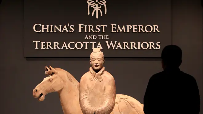Terracotta Warriors on display as part of the China's First Emperor and the Terracotta Warriors exhibition at the World Museum in Liverpool.