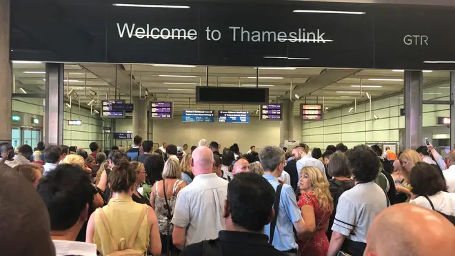 File photo: Delayed Thameslink passengers at King's Cross St Pancras