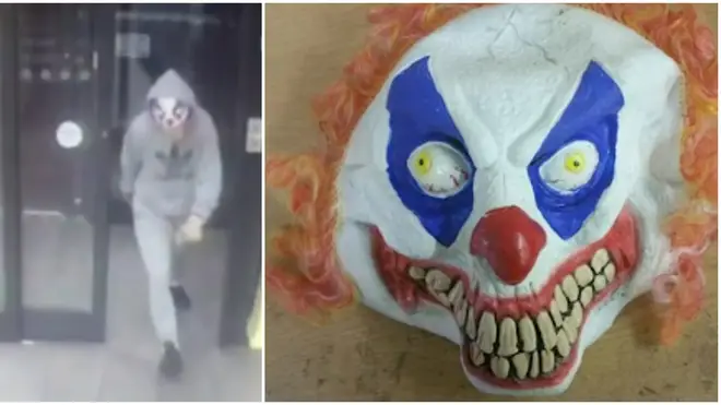 Extraordinary Video Shows Police Taser Knife-Wielding Robber In Clown Mask