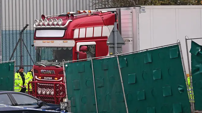 The bodies of 39 migrants were found in the lorry in Essex