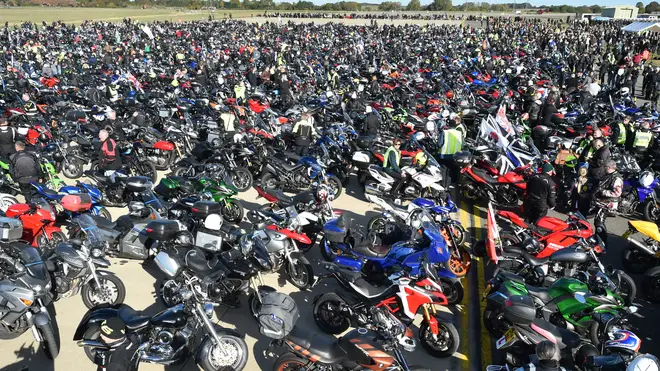 Thousands of riders gathered to show their respect to PC Andrew Harper