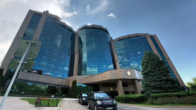 The dad has been arrested following the incident at the InterContinental Hotel in Kazakhstan