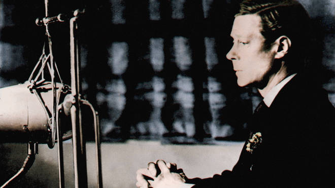 King Edward VIII announcing his abdication on the radio