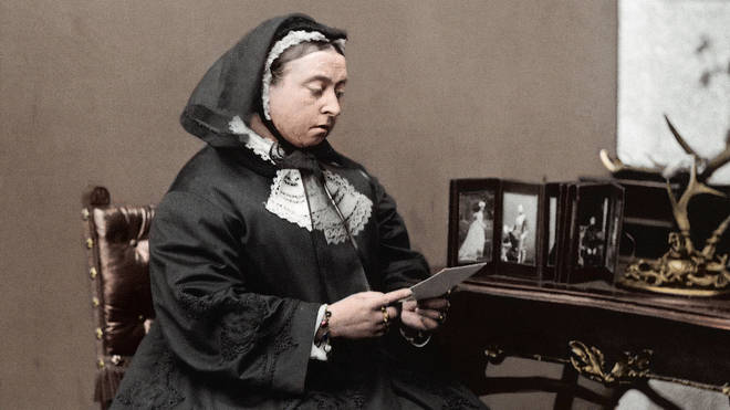 Queen Victoria in 1867 wearing mourning clothes