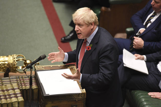 Boris Johnson speaking in the Commons yesterday