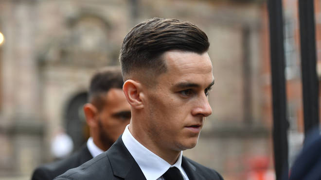 Tom Lawrence leaves Derby Magistrates' Court