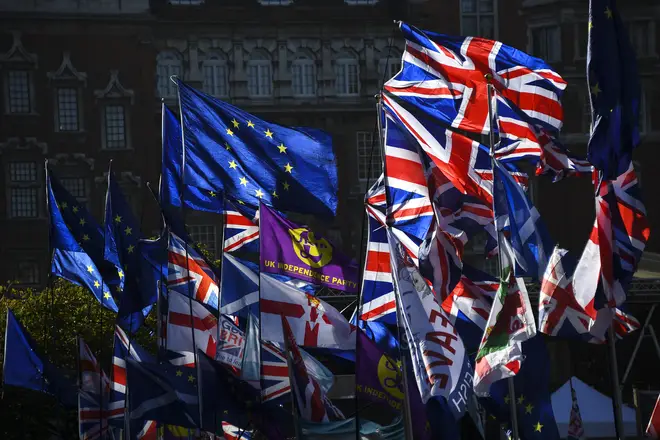 The Brexit and anti-Brexit protests at the Houses of Parliament