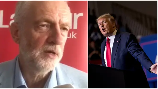 Jeremy Corbyn Reacts To LBC'S Interview With Donald Trump