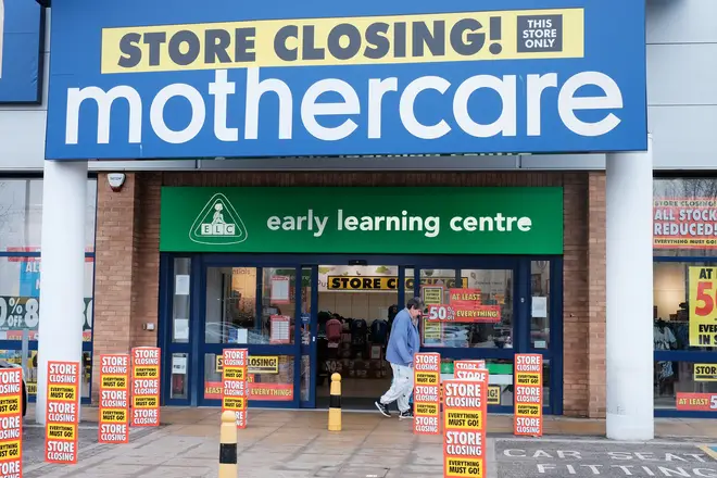 A branch of Mothercare in Colliers Wood, London, which is closing down.