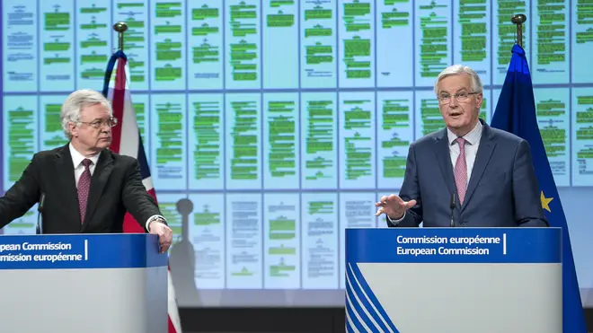 Formal Brexit talks between David Davis and Michel Barnier began on