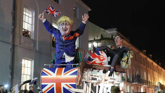 Boris Johnson was once again the centre of attention at the Lewes Bonfire