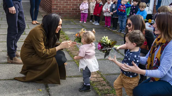 Meghan Markle was delighted to meet the toddlers