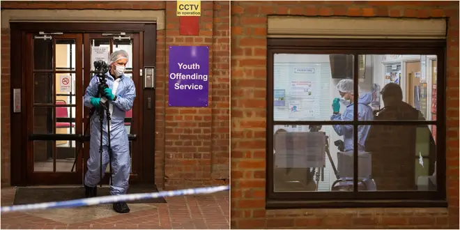 A teenager has been stabbed to death inside some council offices in Uxbridge