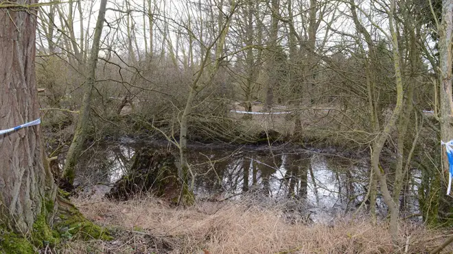 The spot where William Taylor’s body was found in the River Hiz near Hitchin
